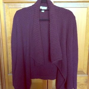 Ann Taylor LOFT XS cardigan deep purple